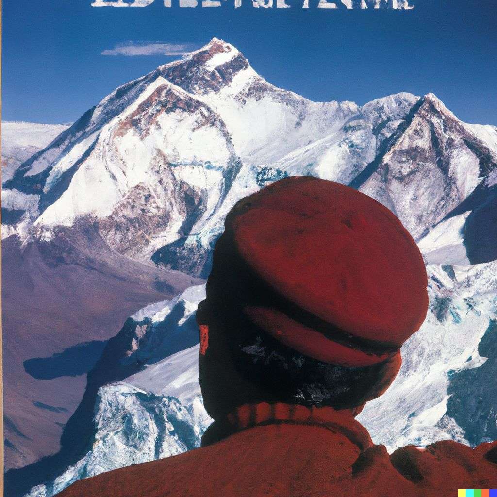 someone gazing at Mount Everest, front cover of Time magazine, 1980
